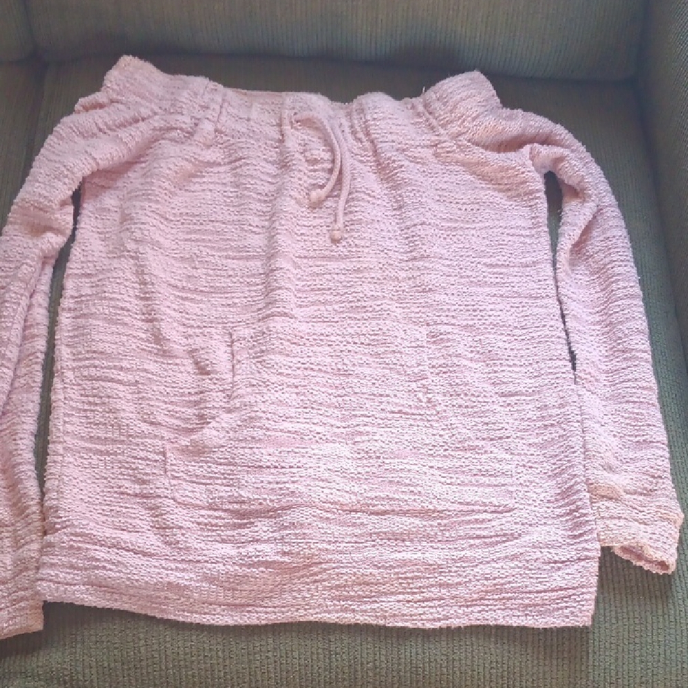Women's Pink Off-Shoulder Sweater